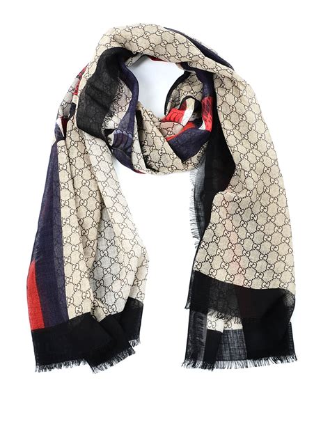 gucci large wool scarf|gucci neckerchief.